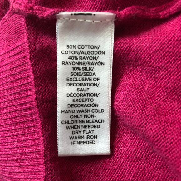 Ann Taylor Loft  Silk Blend Crochet Pullover Sweater Size Small 3/4 Sleeve - Picture 6 of 7